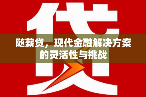卢氏随薪贷，现代金融解决方案的灵活性与挑战
