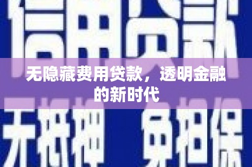 卢氏无隐藏费用贷款，透明金融的新时代
