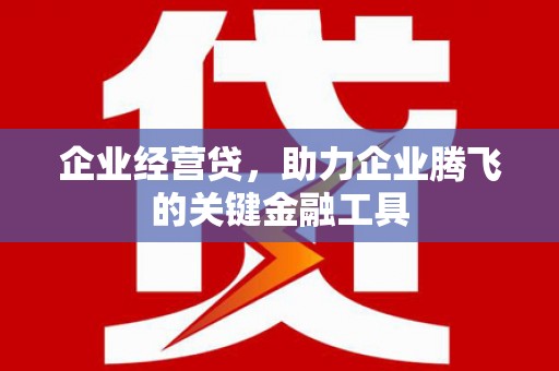 卢氏企业经营贷，助力企业腾飞的关键金融工具