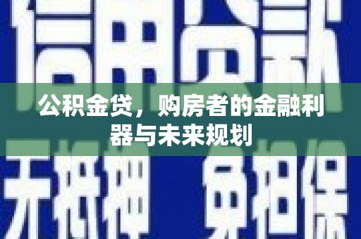 卢氏公积金贷，购房者的金融利器与未来规划