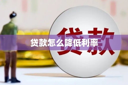 卢氏贷款怎么降低利率