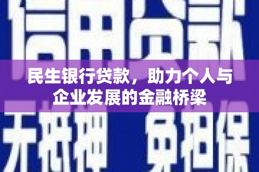 卢氏民生银行贷款，助力个人与企业发展的金融桥梁