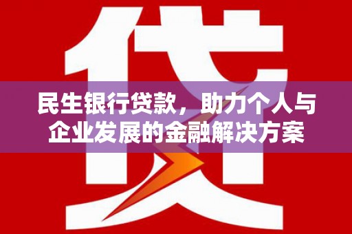 卢氏民生银行贷款，助力个人与企业发展的金融解决方案