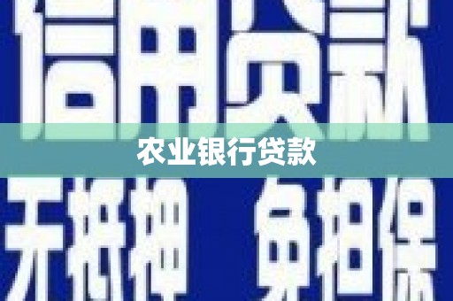 卢氏农业银行贷款