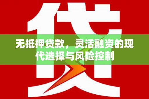 卢氏无抵押贷款，灵活融资的现代选择与风险控制