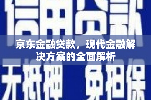 卢氏京东金融贷款，现代金融解决方案的全面解析