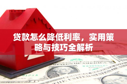 卢氏贷款怎么降低利率，实用策略与技巧全解析