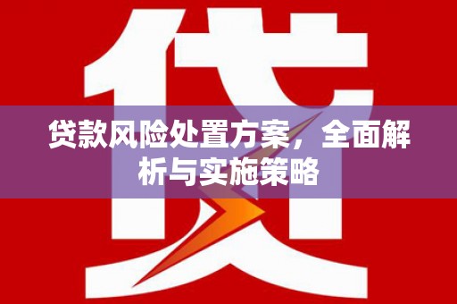 卢氏贷款风险处置方案，全面解析与实施策略