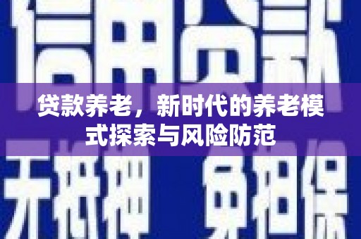 卢氏贷款养老，新时代的养老模式探索与风险防范